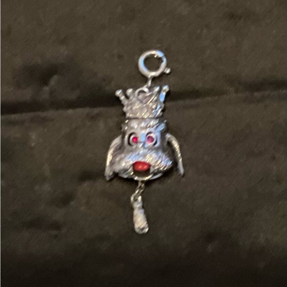 Vintage Silver Poodle Charm.